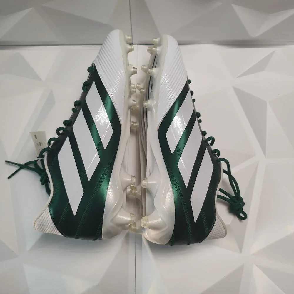 Adidas Mens Football Cleats 16 White Green Shoe Lacrosse Freak Carbon Low - Picture 6 of 13